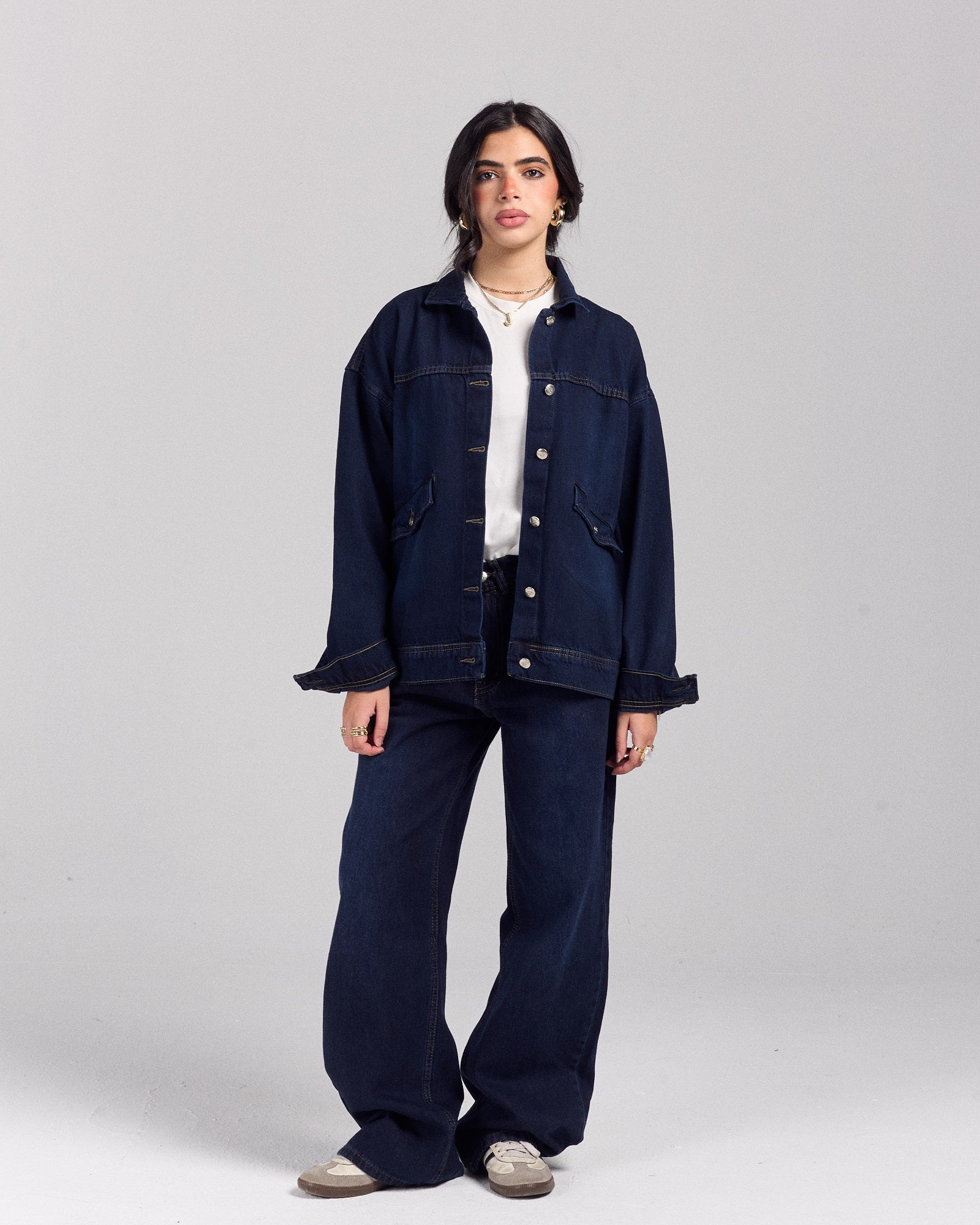 Stay Lit Denim Jacket - Dark Wash