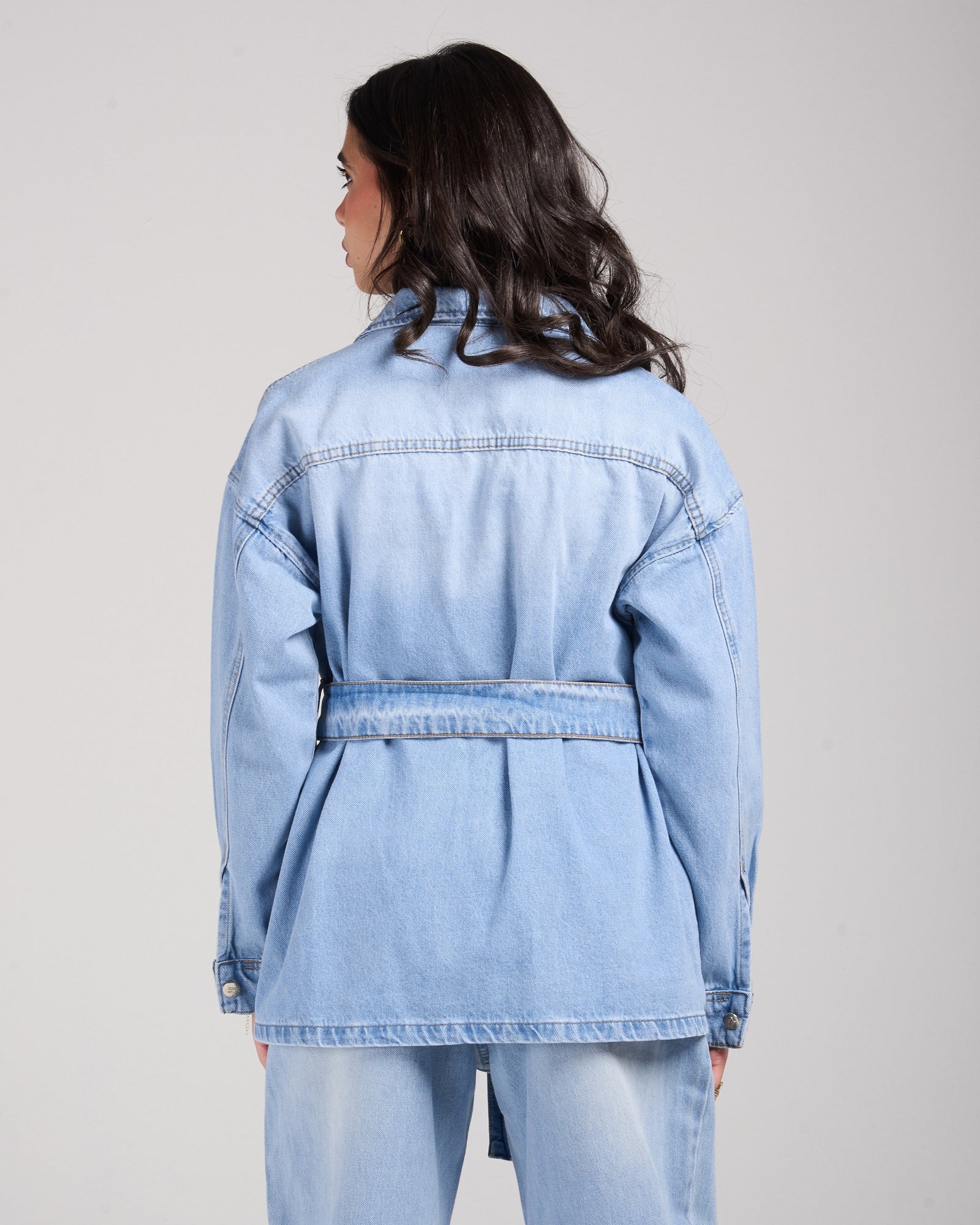 Snatched Denim Jacket - Light Wash