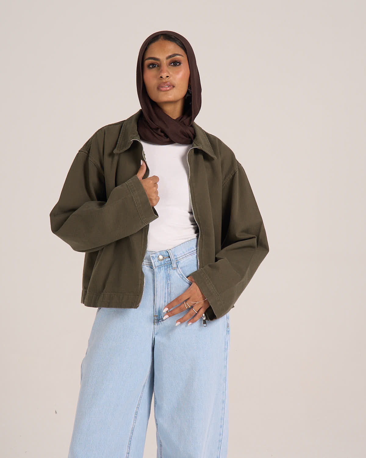 The Crop It Jacket - Olive