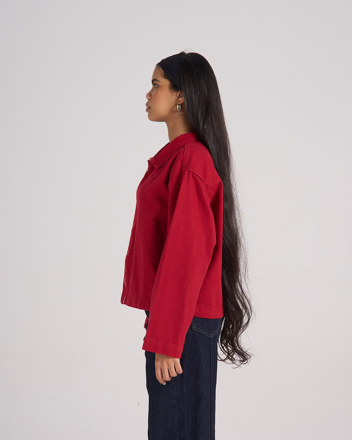 The Crop It Jacket - Red