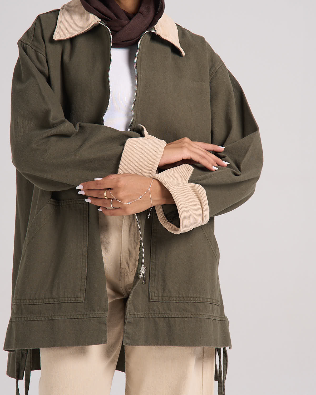 The Cord Collar - Olive