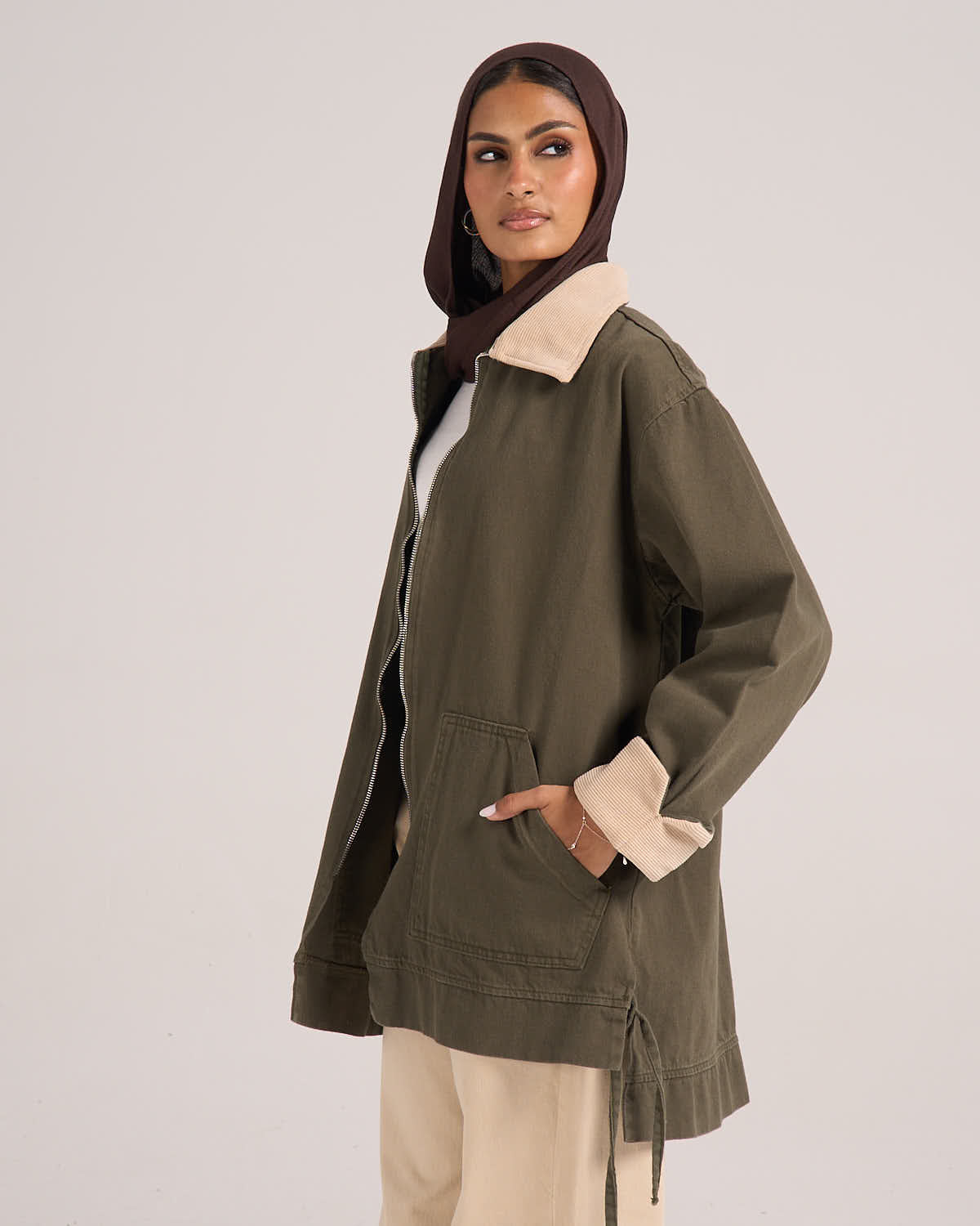 The Cord Collar - Olive