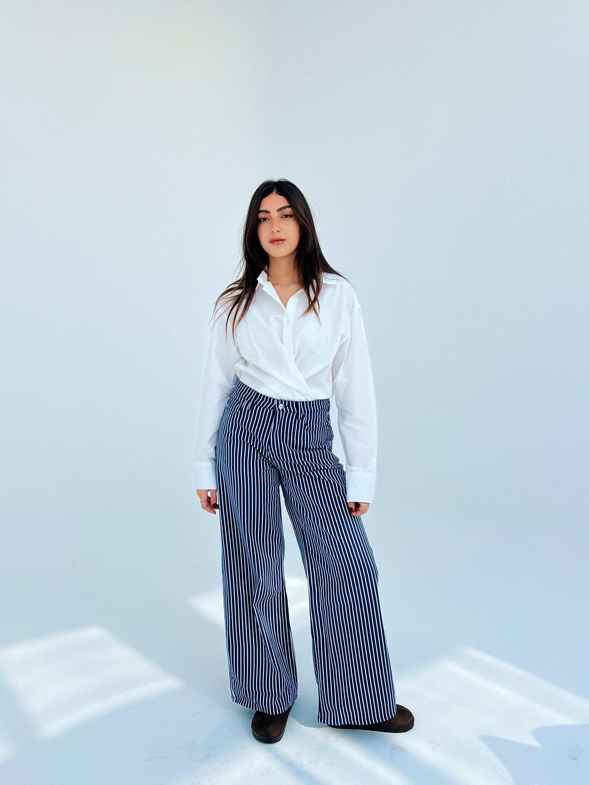 The Stripe Denim Pants