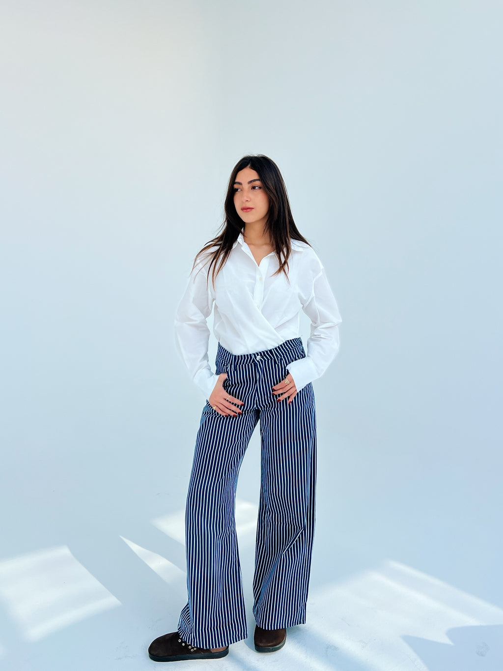 The Stripe Denim Pants