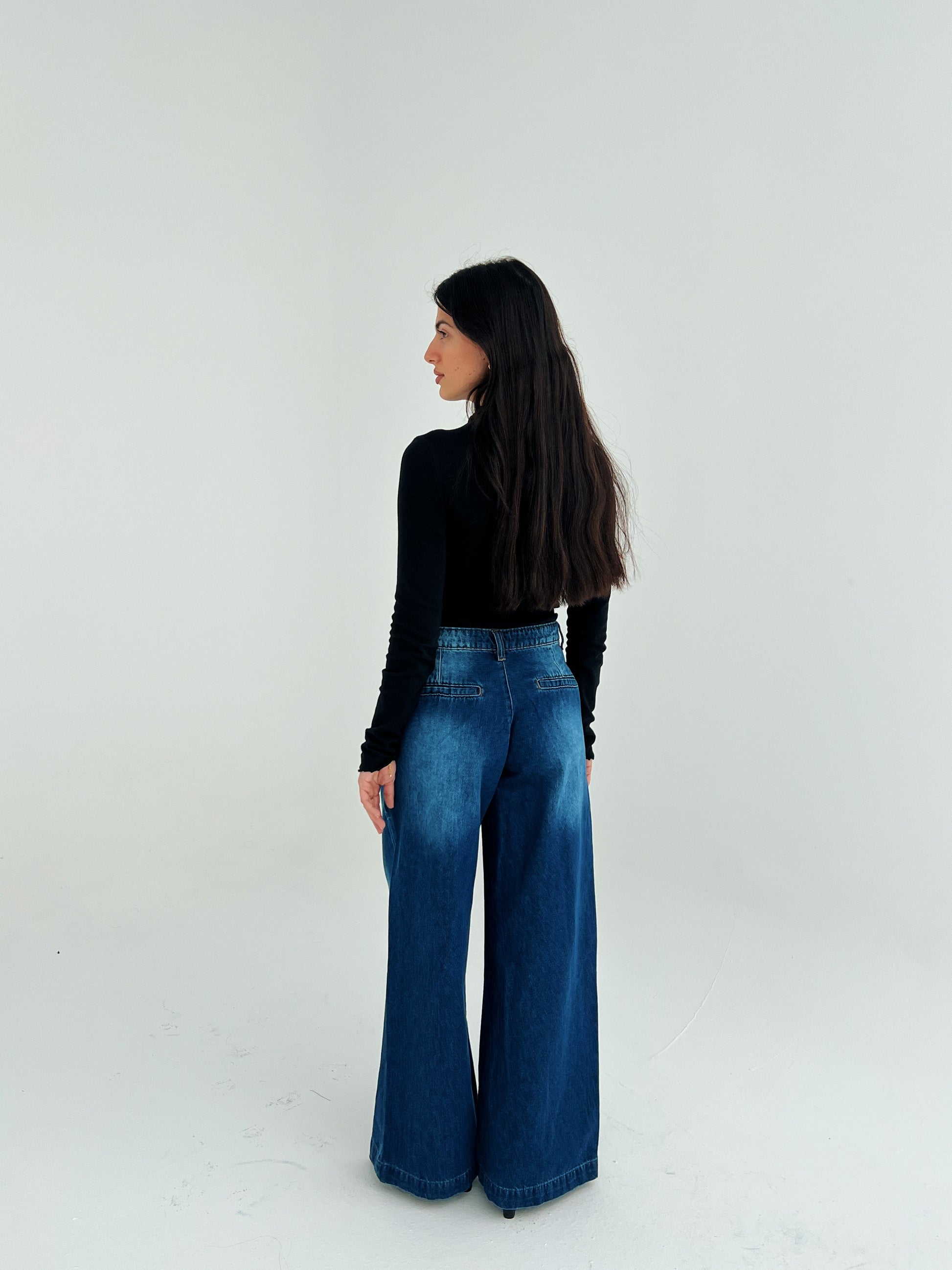 The Side Button Denim - True Blue