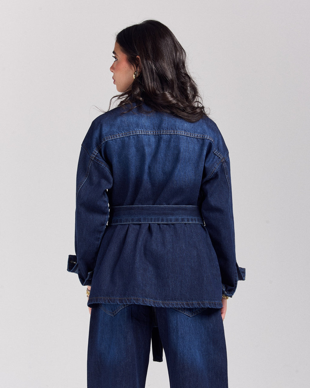 Snatched Denim Jacket - Dark Wash