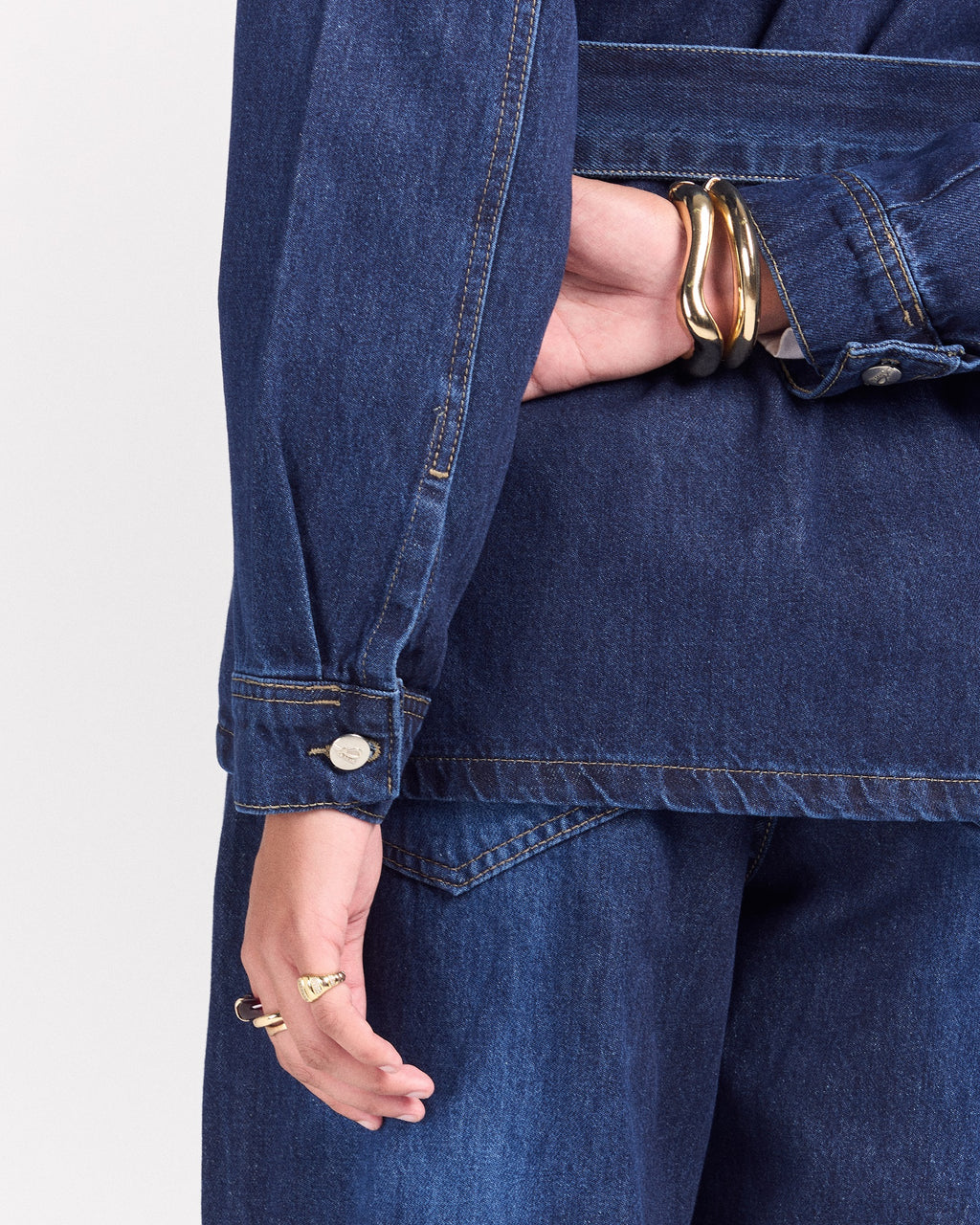 Snatched Denim Jacket - Dark Wash