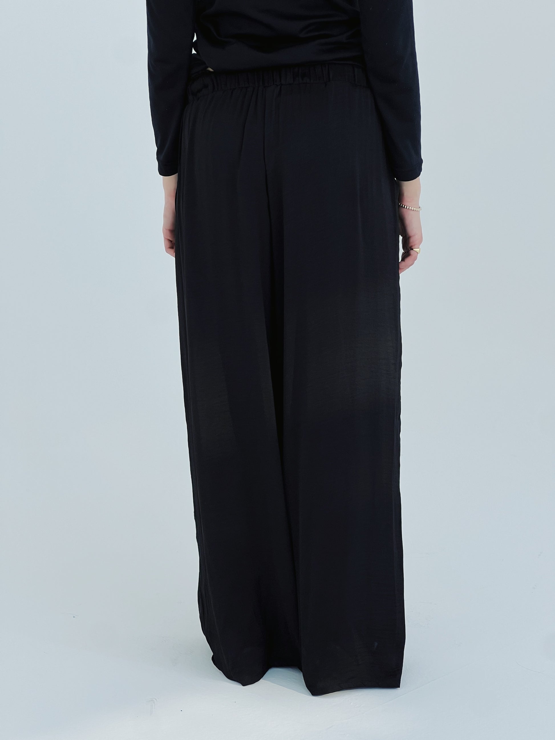 The Satin Pants - Black