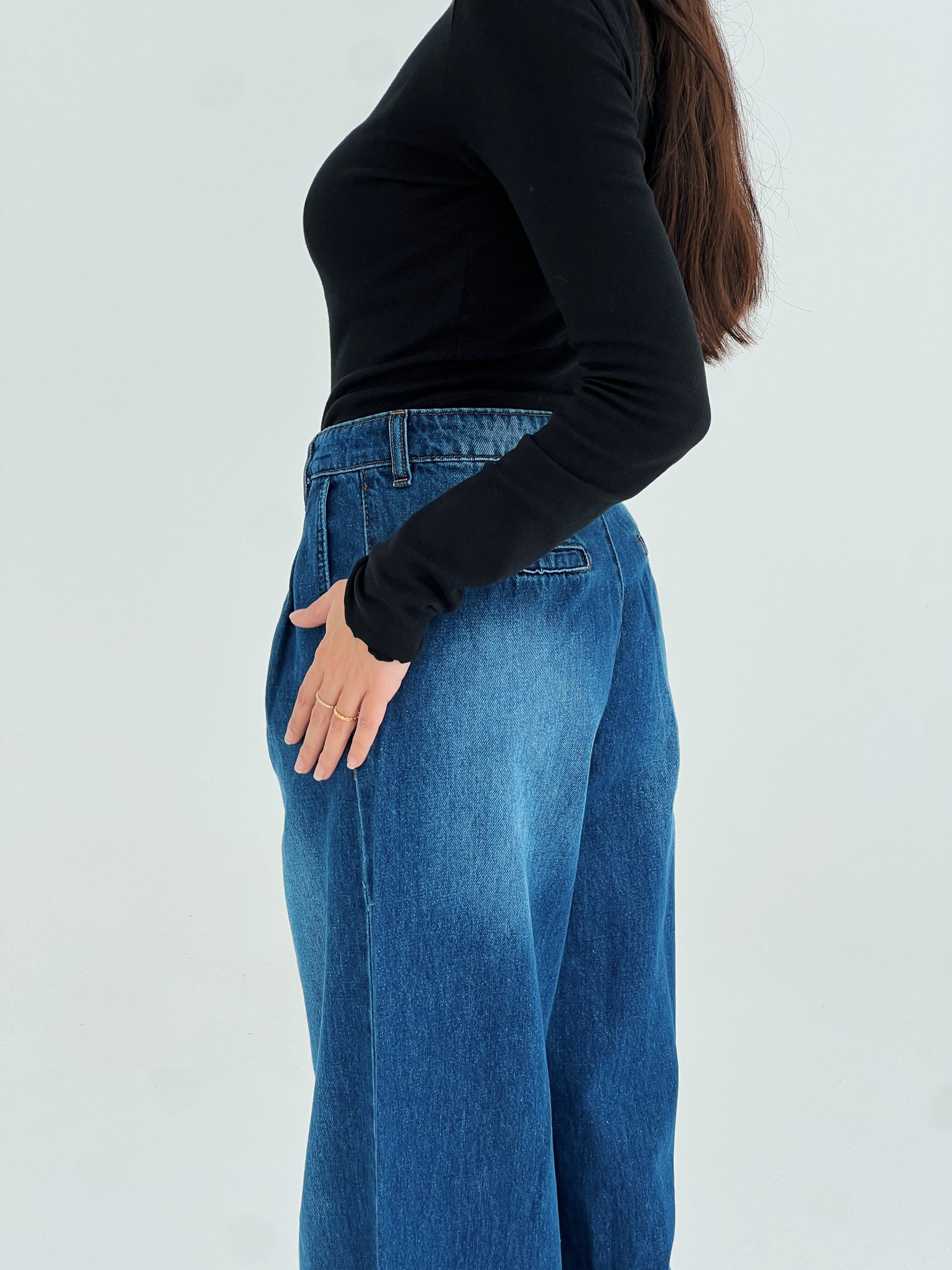 The Side Button Denim - True Blue