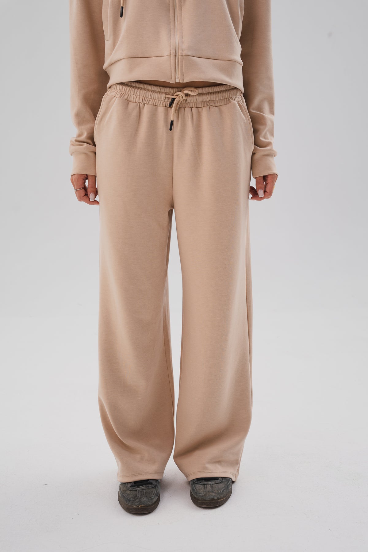 Zip-Up Lounge Set - Sand Beige