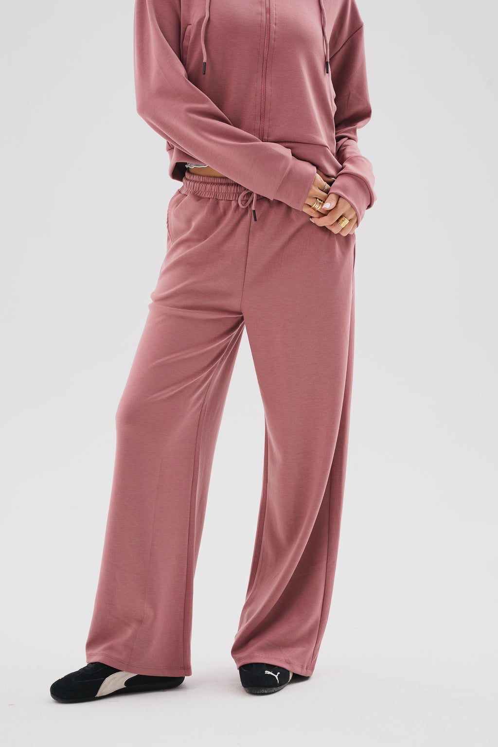 Zip-Up Lounge Set - Pink
