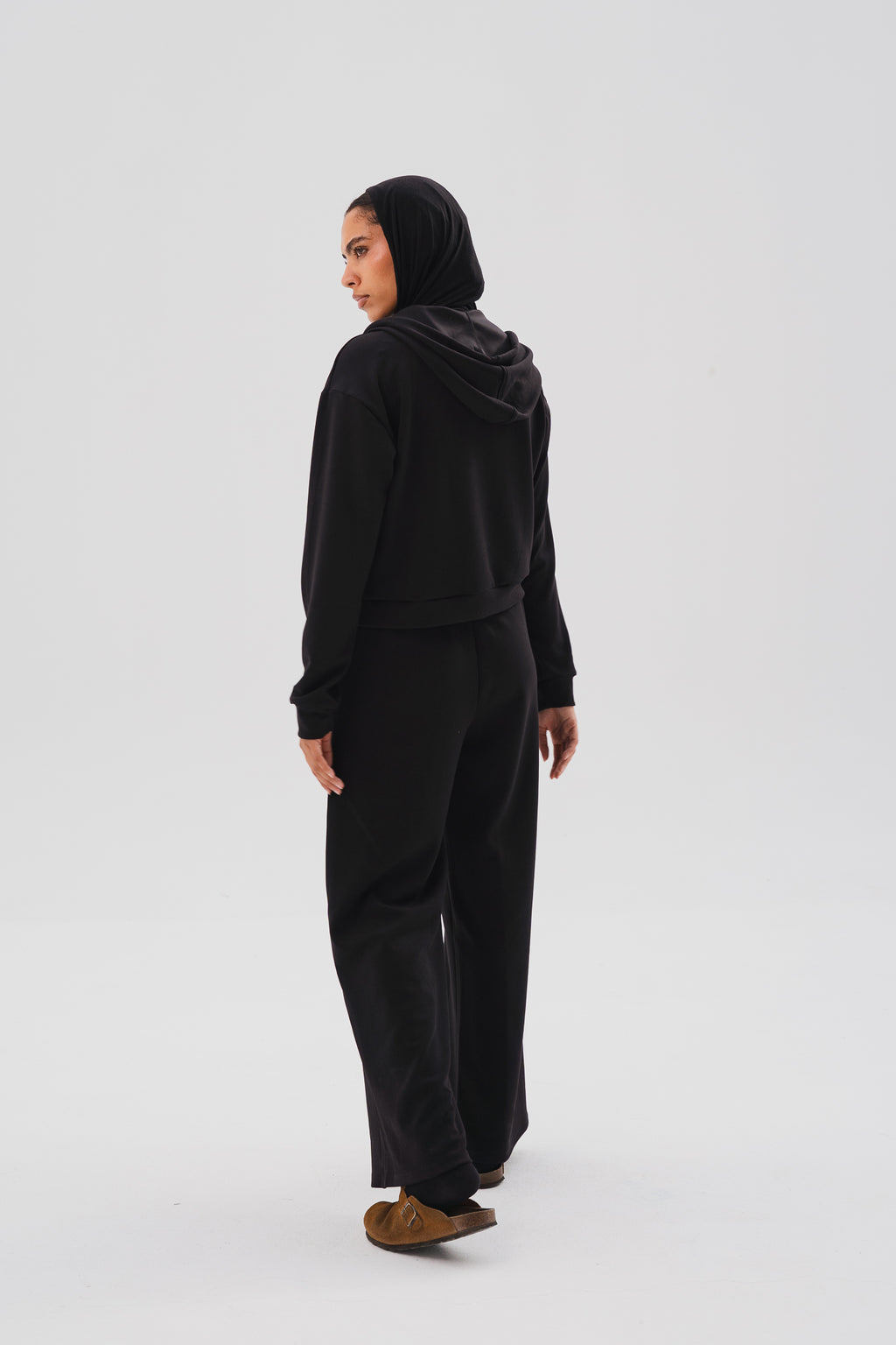 Zip-Up Lounge Set - Black
