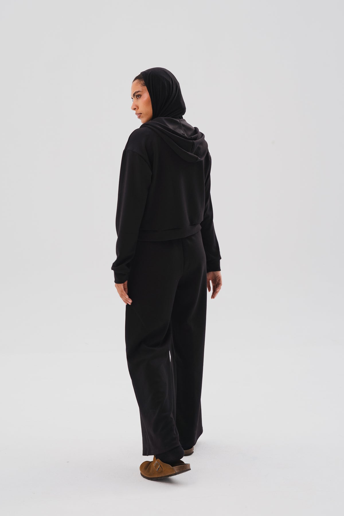 Zip-Up Lounge Set - Black