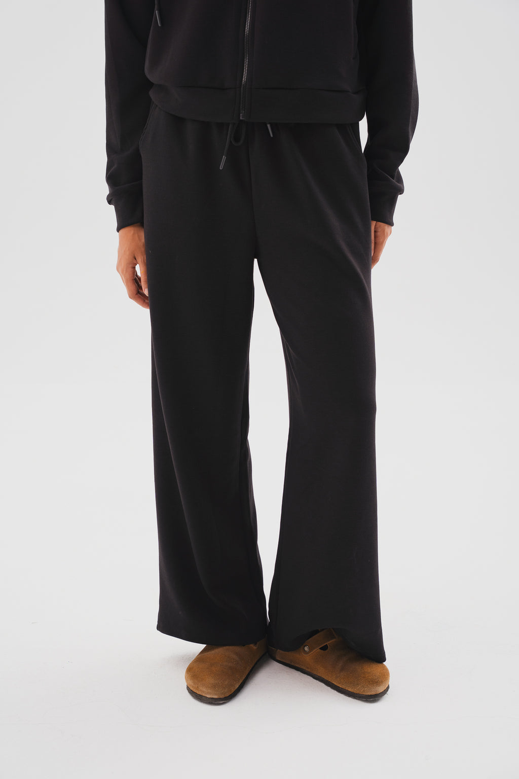 Zip-Up Lounge Set - Black