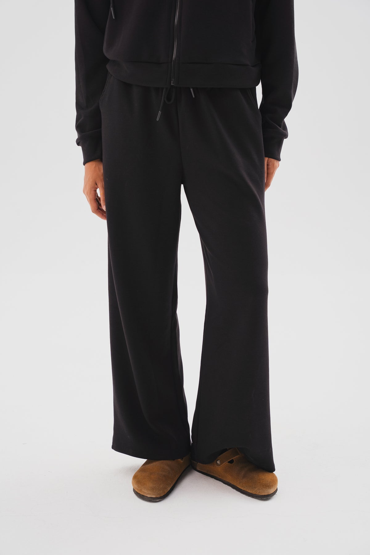 Zip-Up Lounge Set - Black