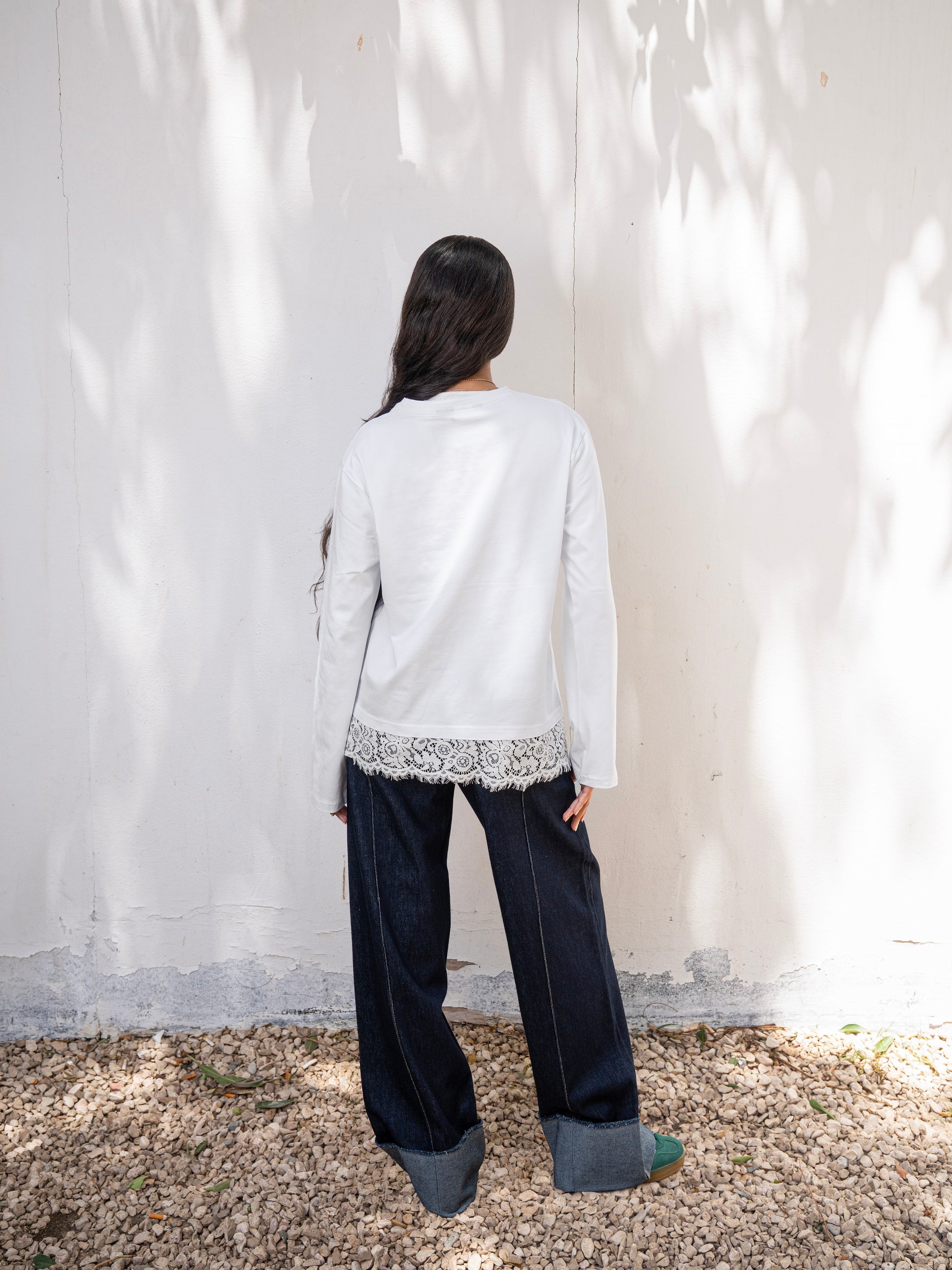 The Lace Tee - White