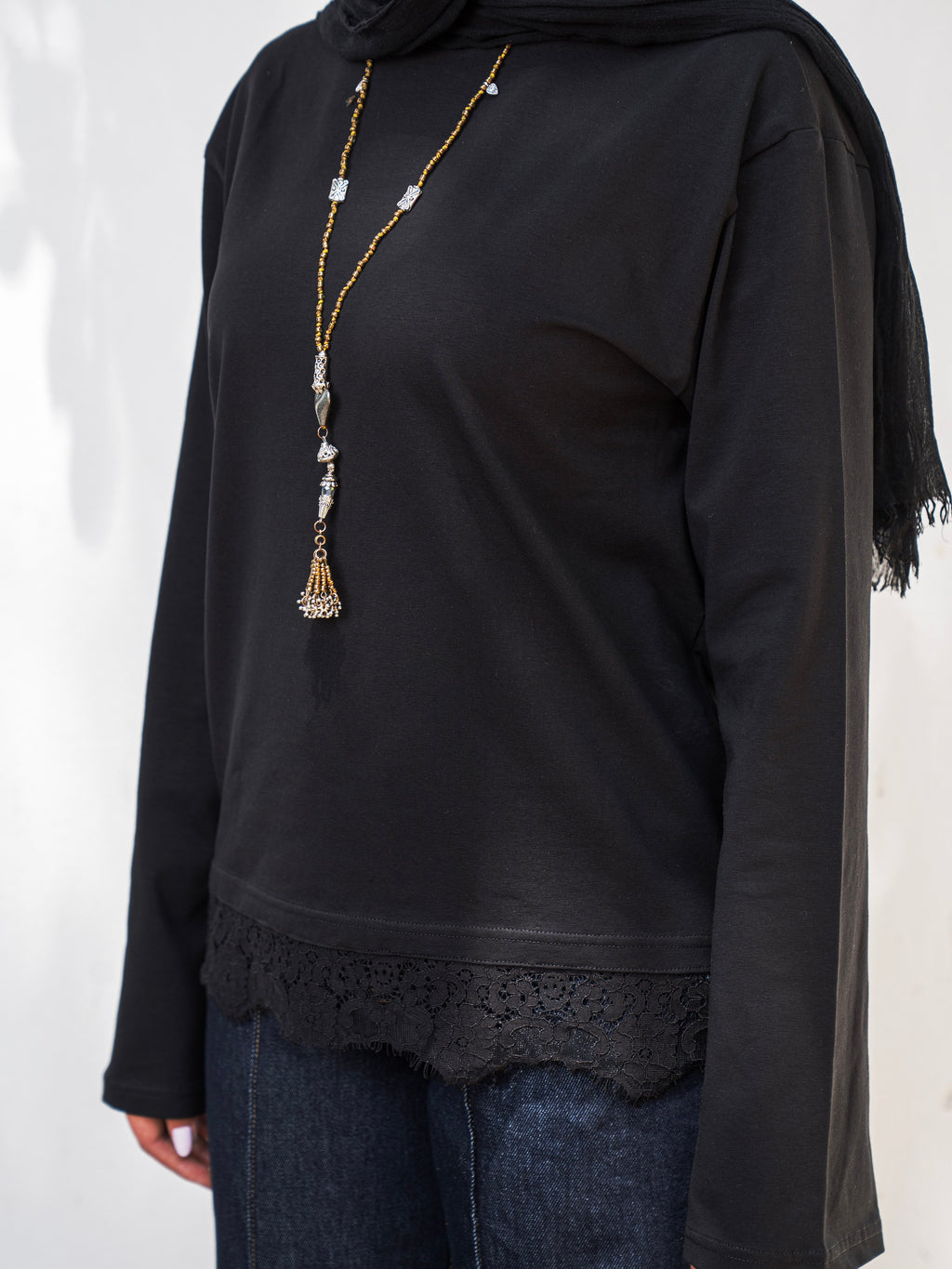 The Lace Tee - Black