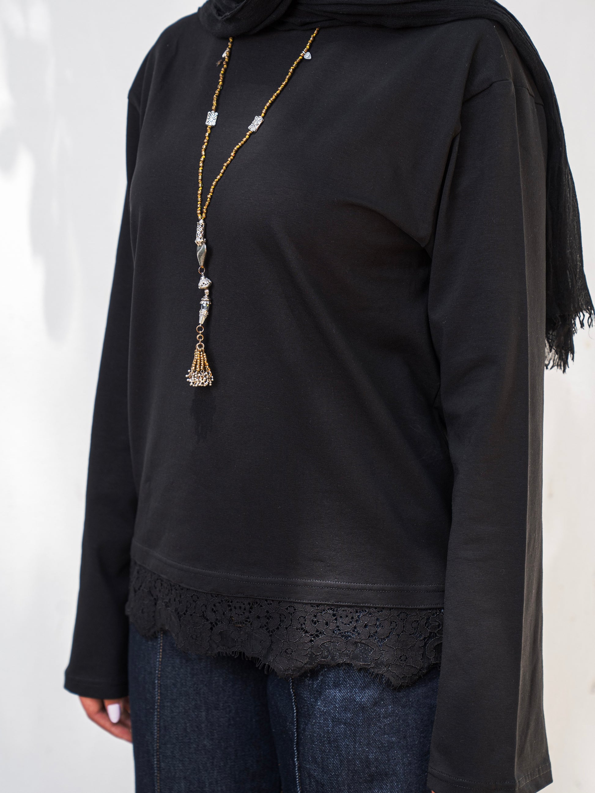 The Lace Tee - Black