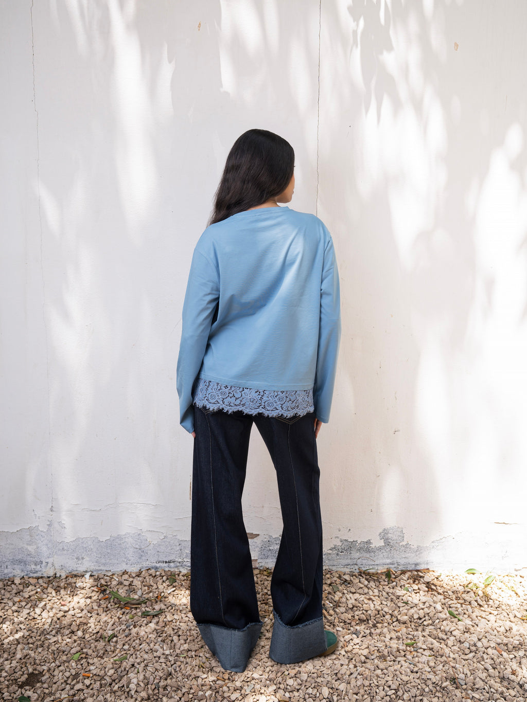 The Lace Tee - Blue