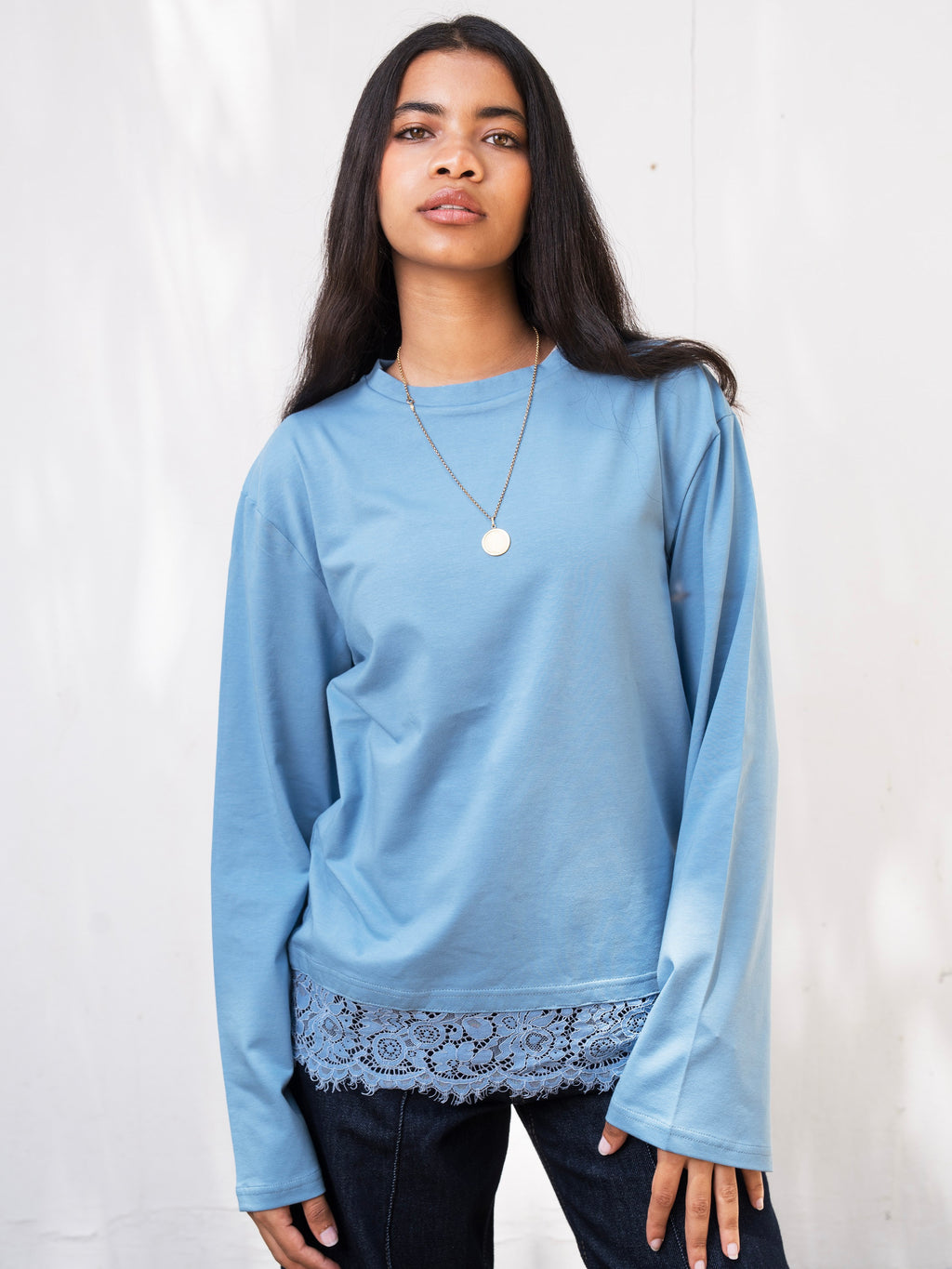 The Lace Tee - Blue