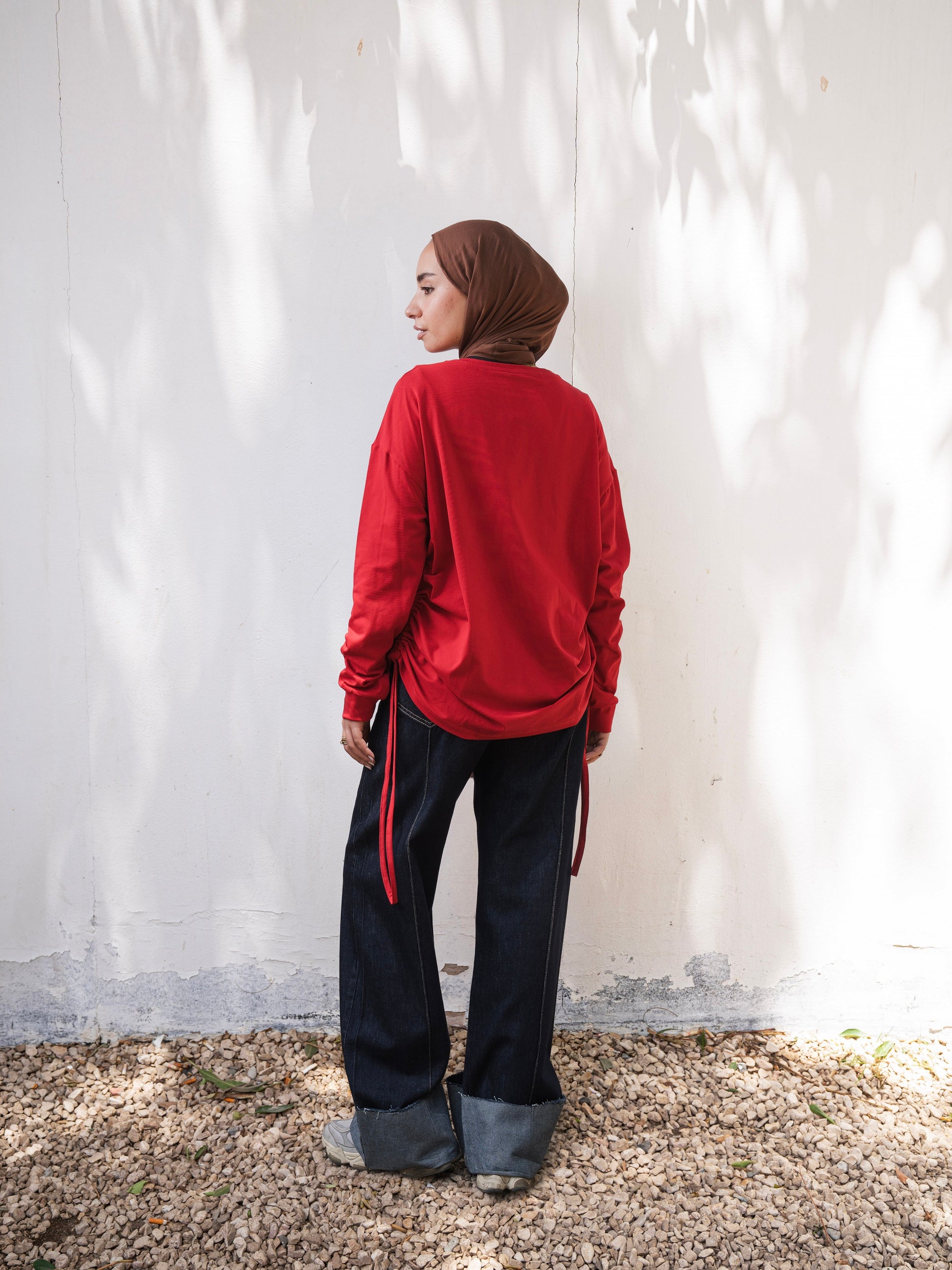 The Ruched Tee - Red