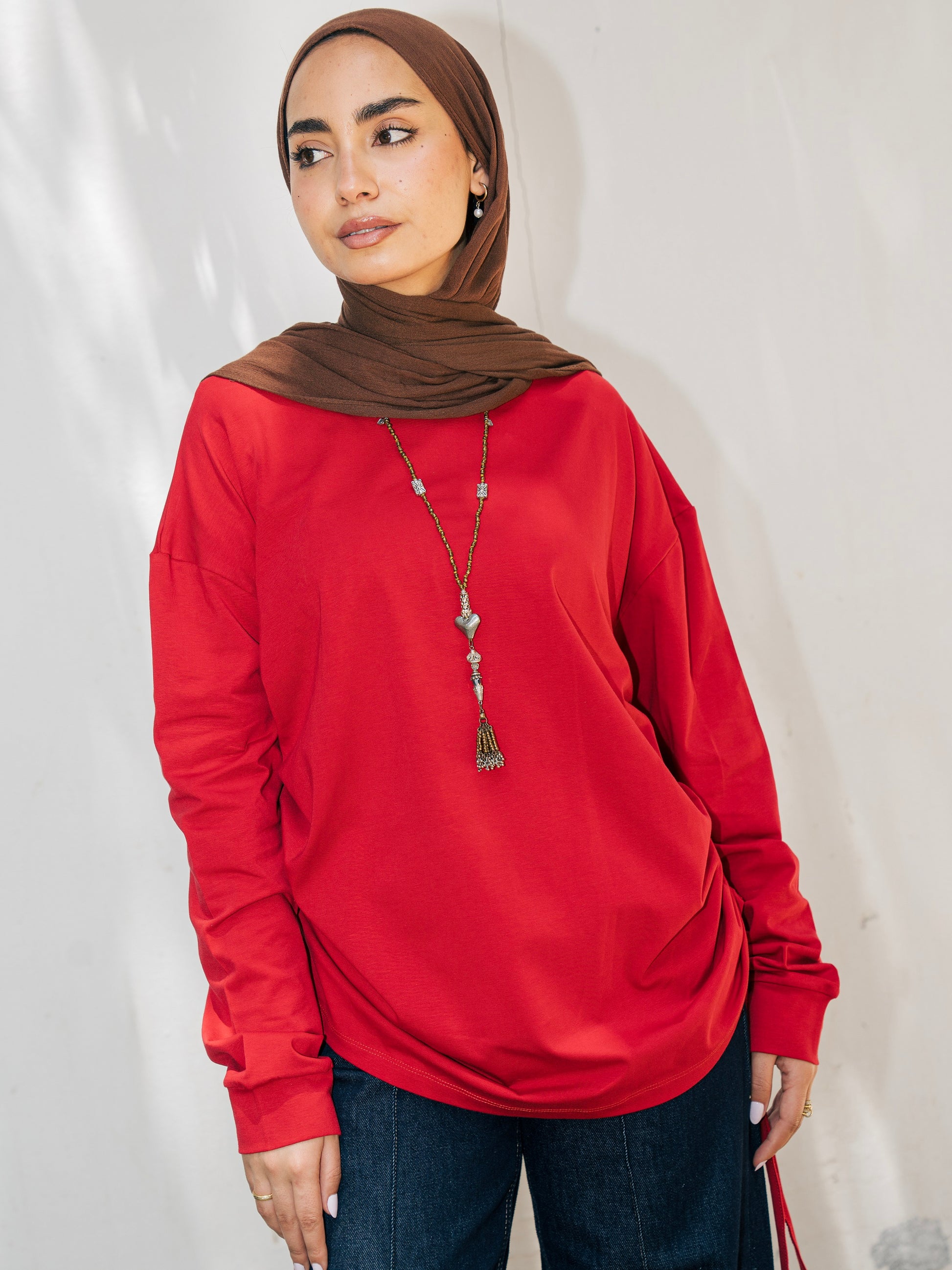 The Ruched Tee - Red