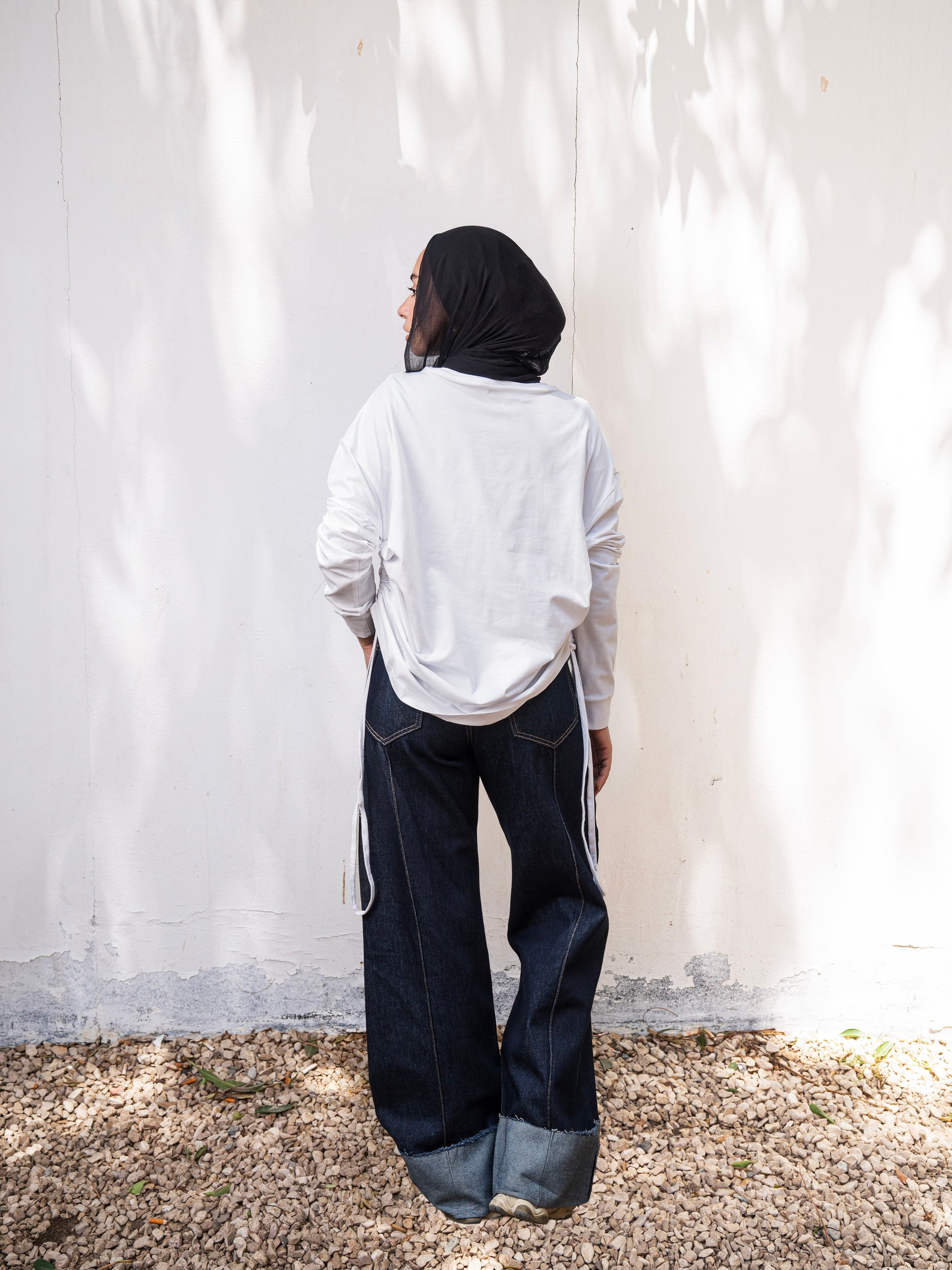The Ruched Tee - White