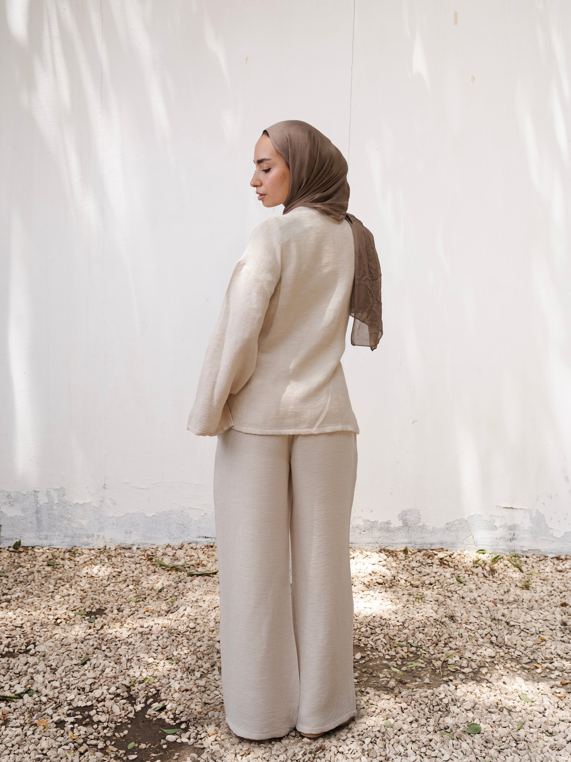 The Linen Ease Set - Beige