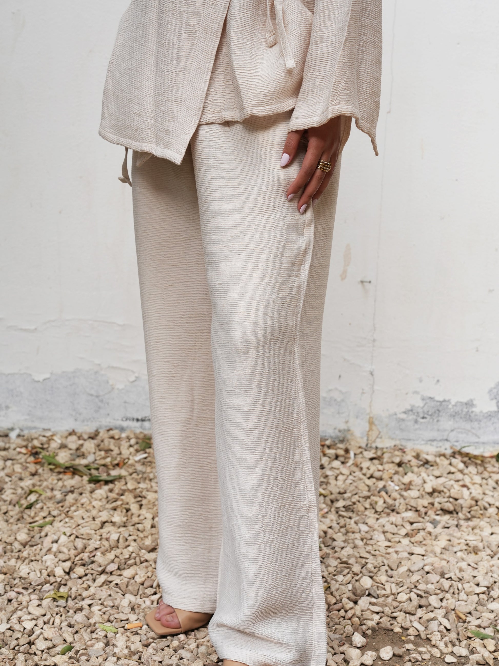 The Linen Ease Set - Beige