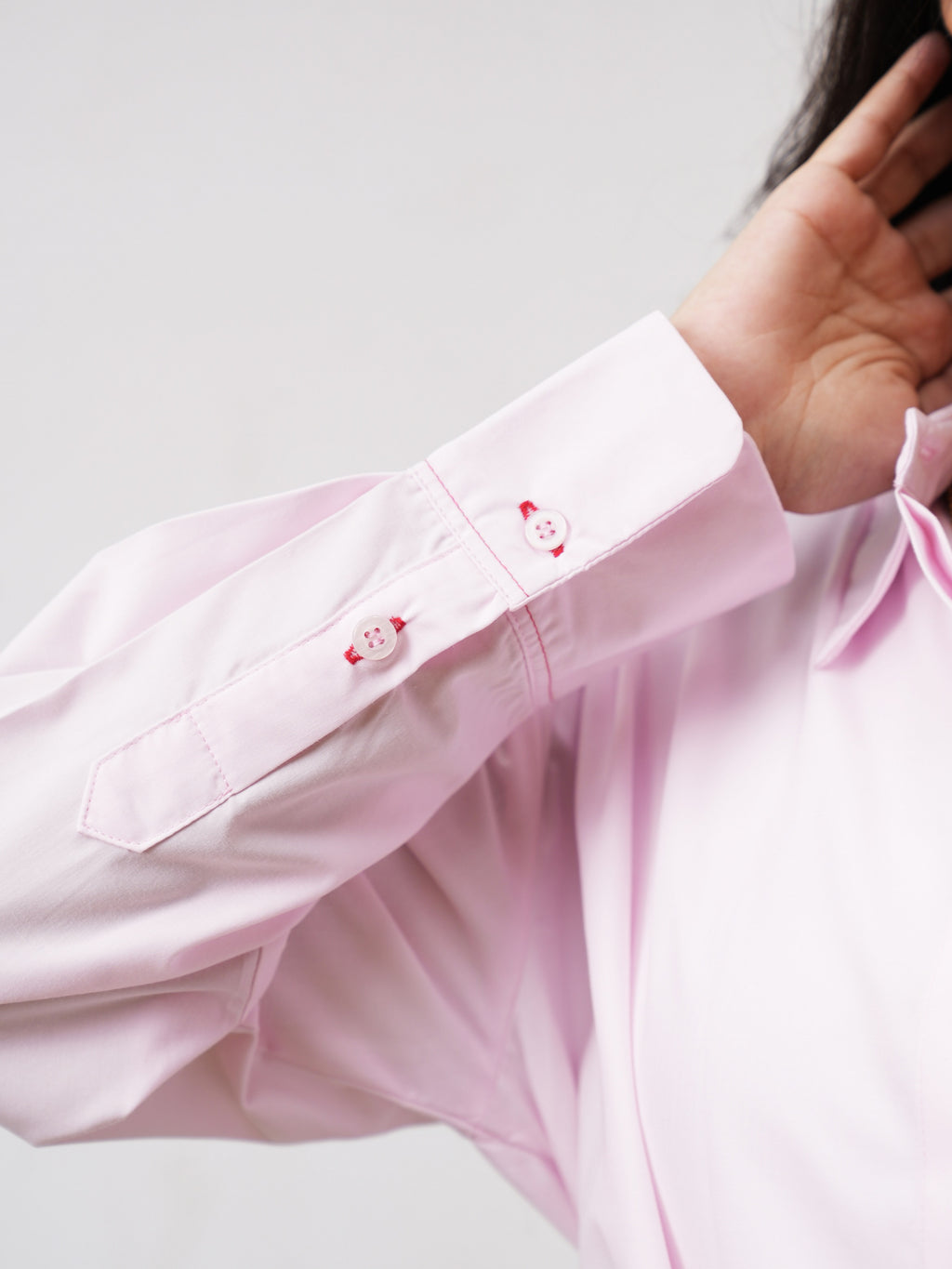 The Side Pleat Shirt - Pink