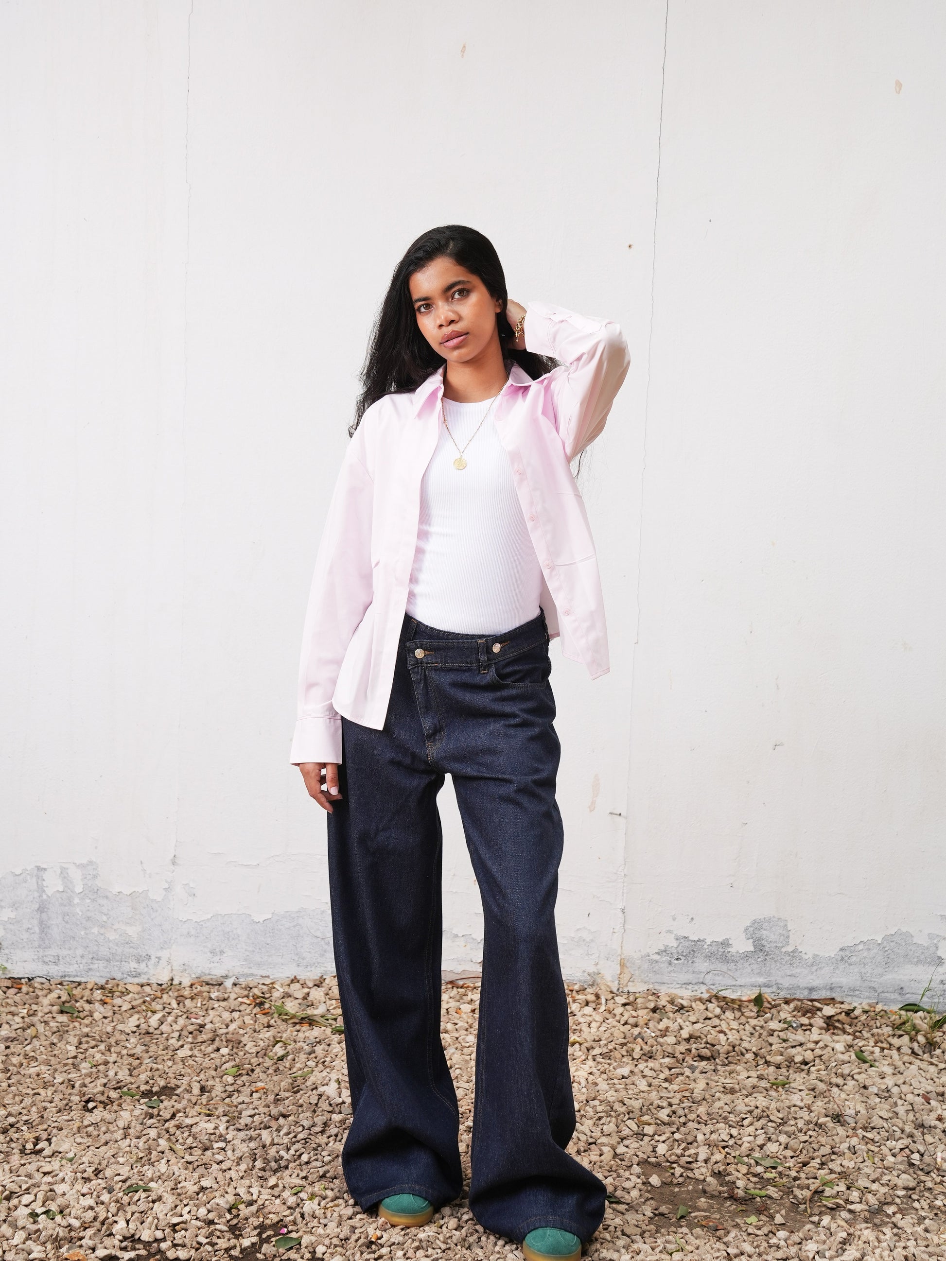 The Side Pleat Shirt - Pink