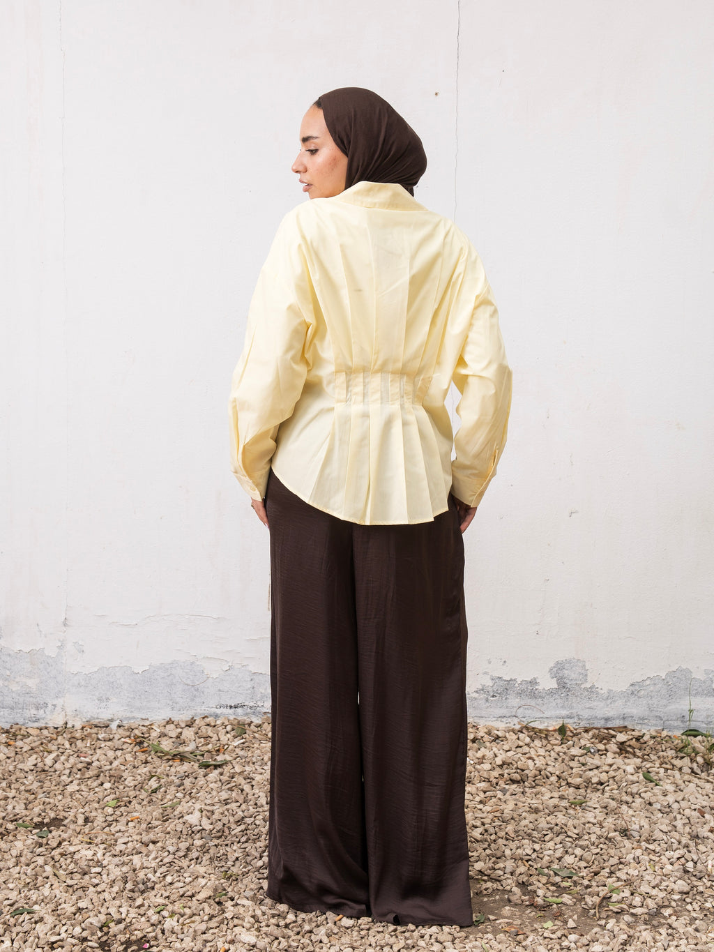 The Pleated Shirt - Yellow