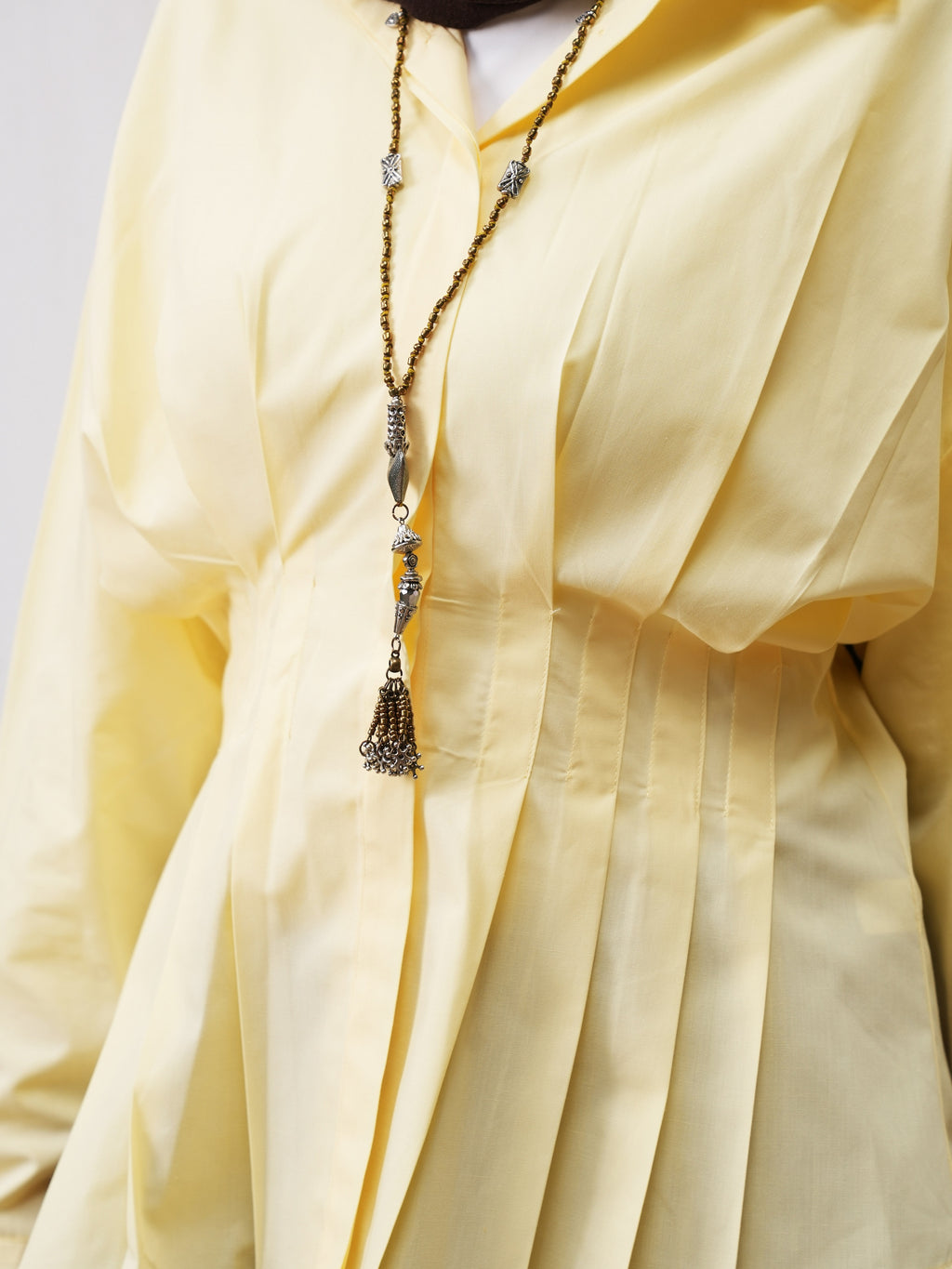The Pleated Shirt - Yellow