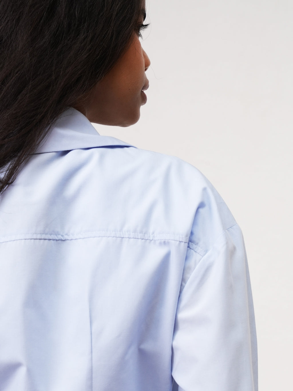 The Side Pleat Shirt - Blue