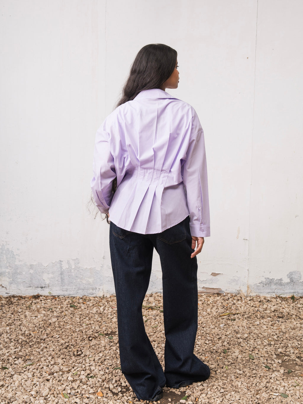 The Pleated Shirt - Purple