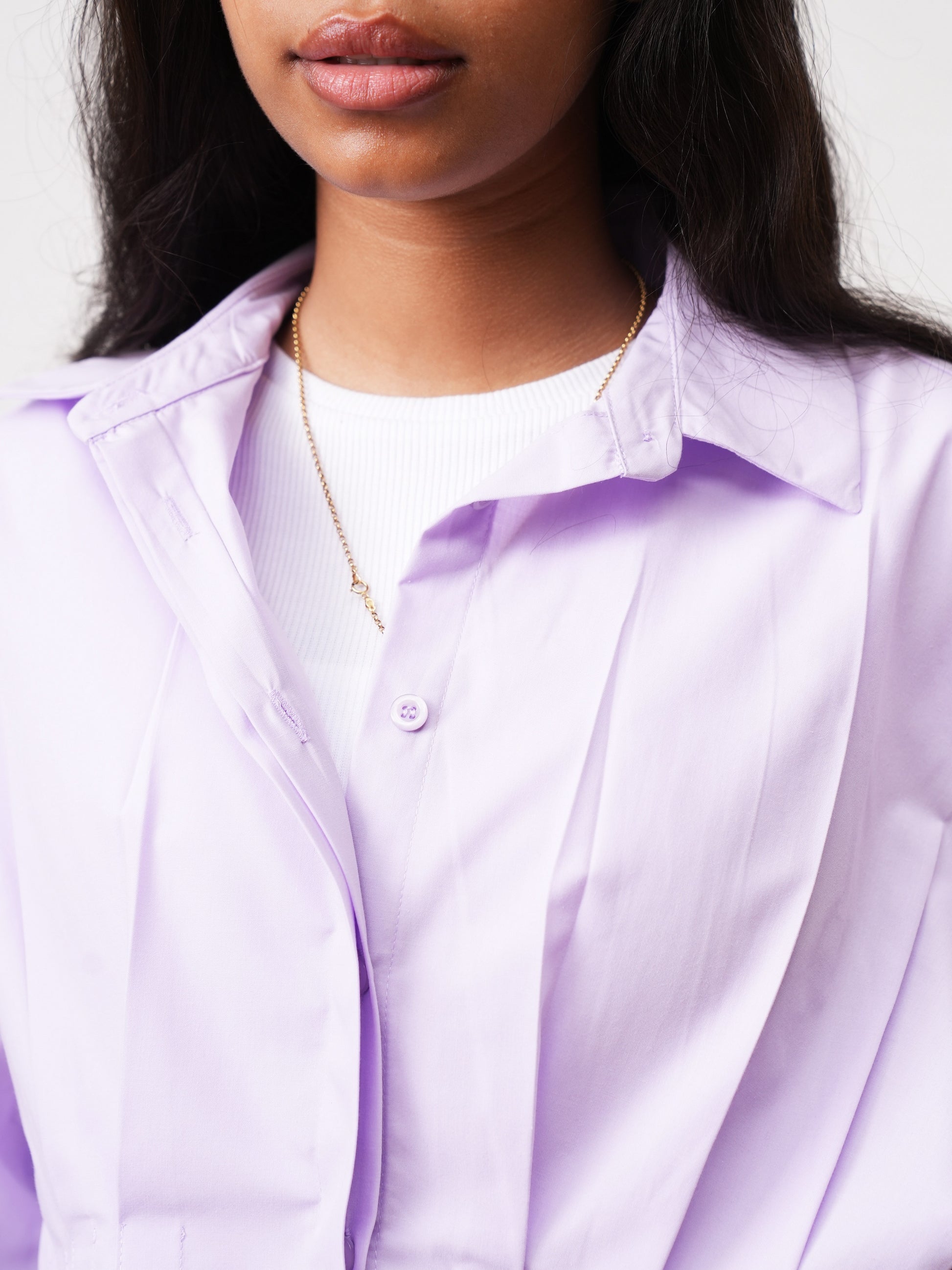 The Pleated Shirt - Purple