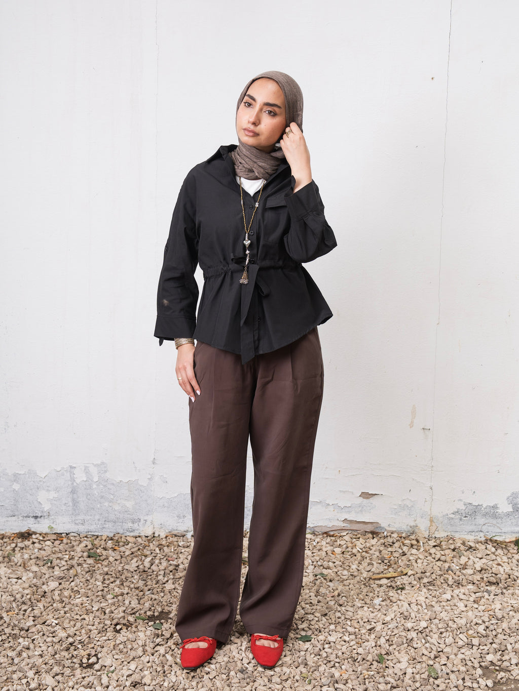 The Belted Shirt - Black