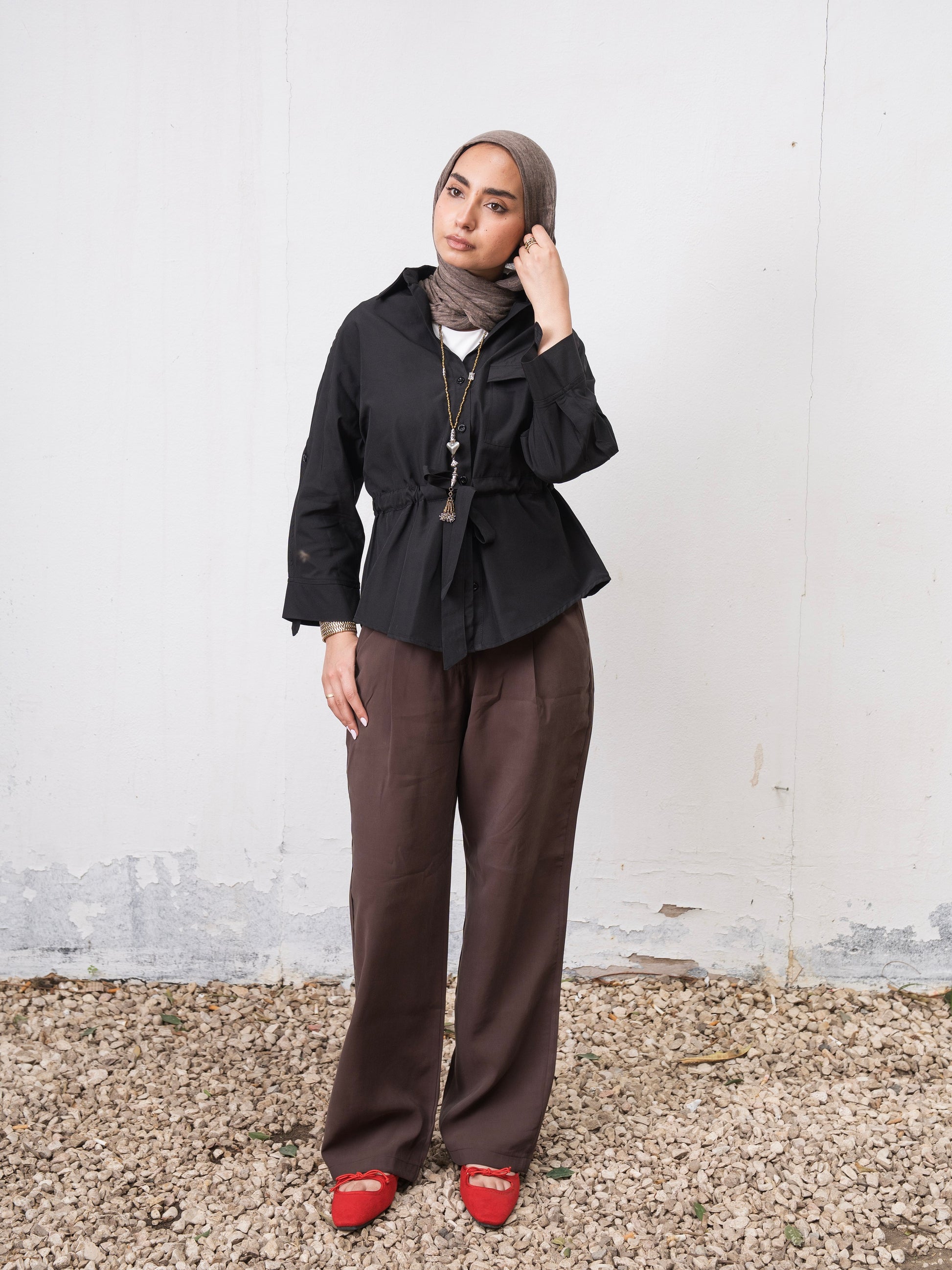 The Belted Shirt - Black