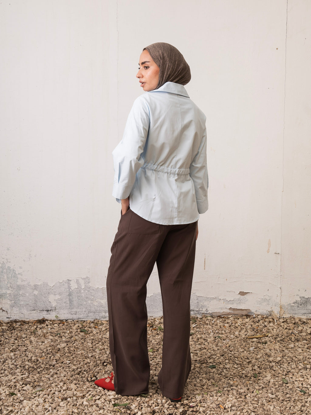 The Belted Shirt - Blue