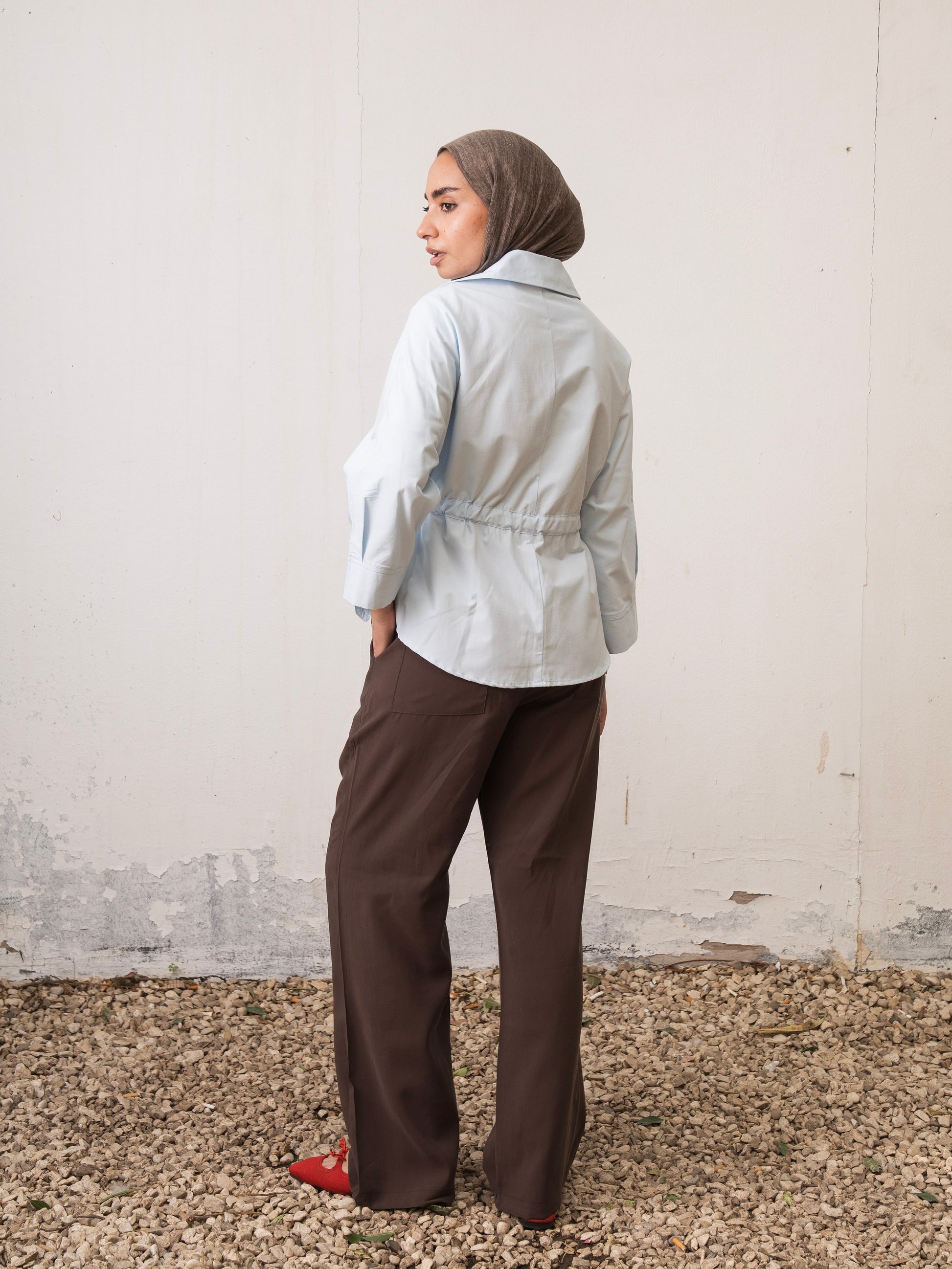 The Belted Shirt - Blue