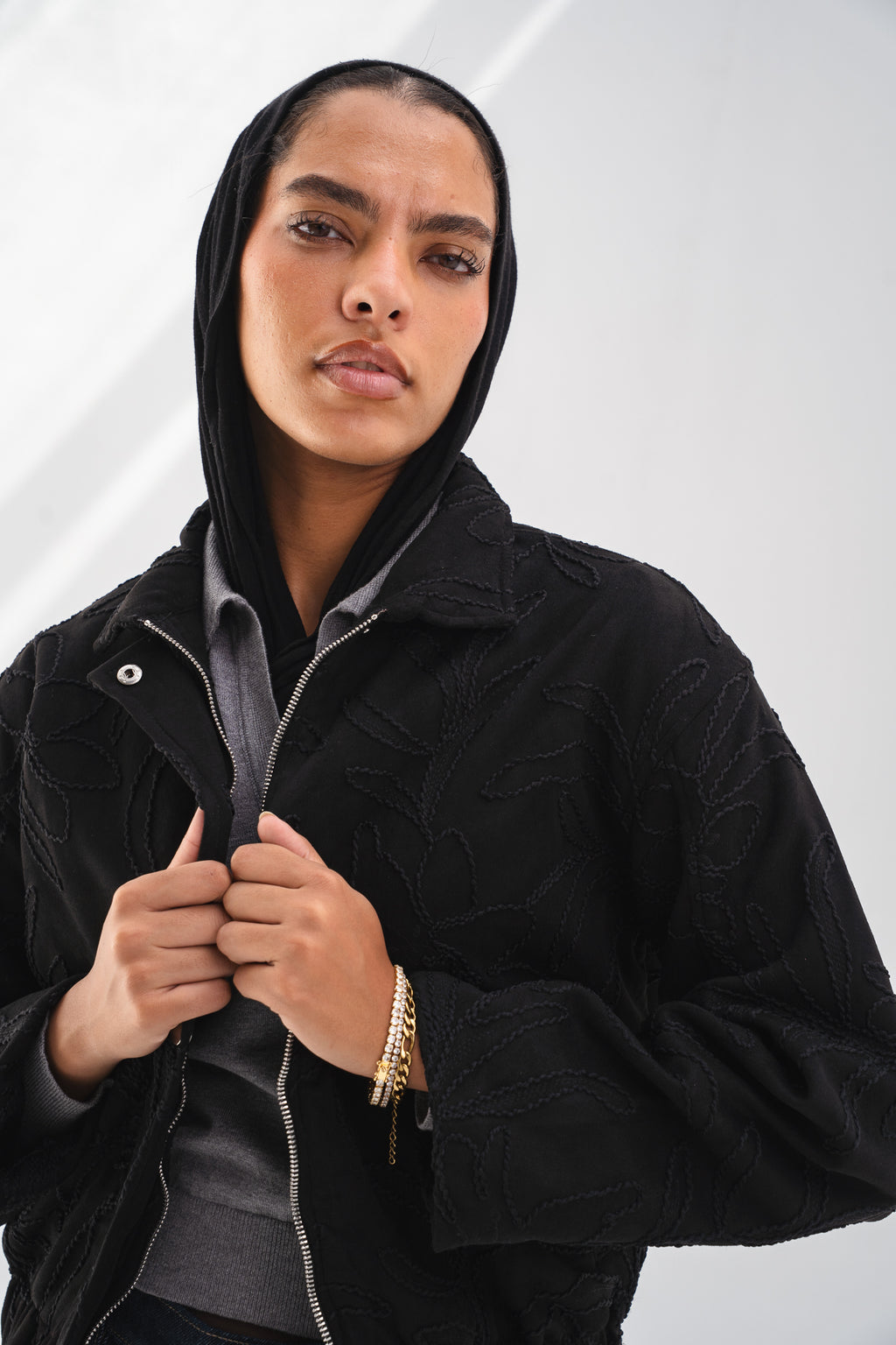 Embroidered Jacket - Black