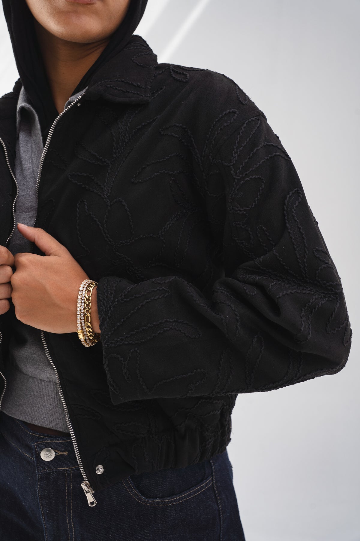 Embroidered Jacket - Black