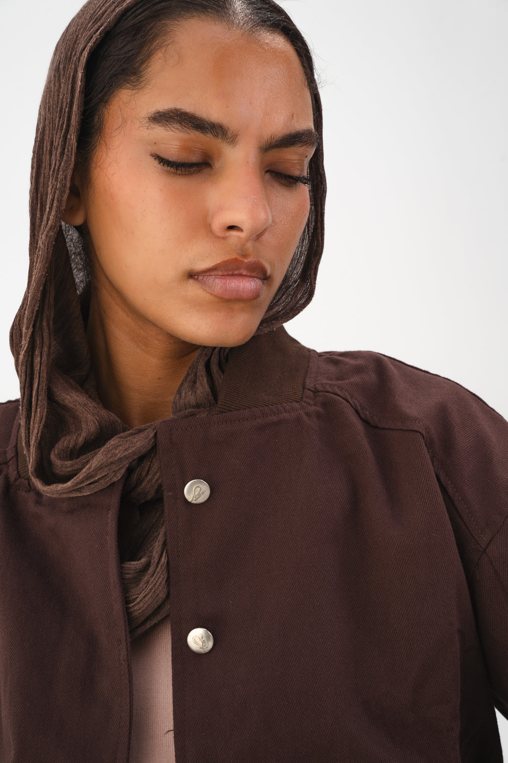 1. The Contrast Bomber -Chocolate Brown
