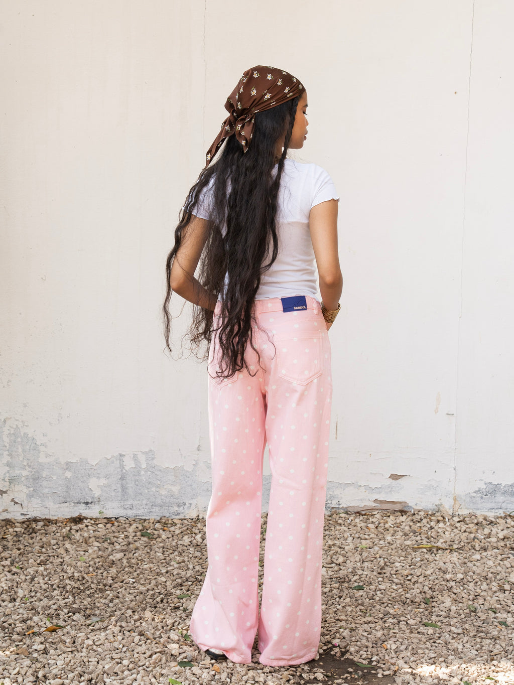 The Polka Denim - Pink