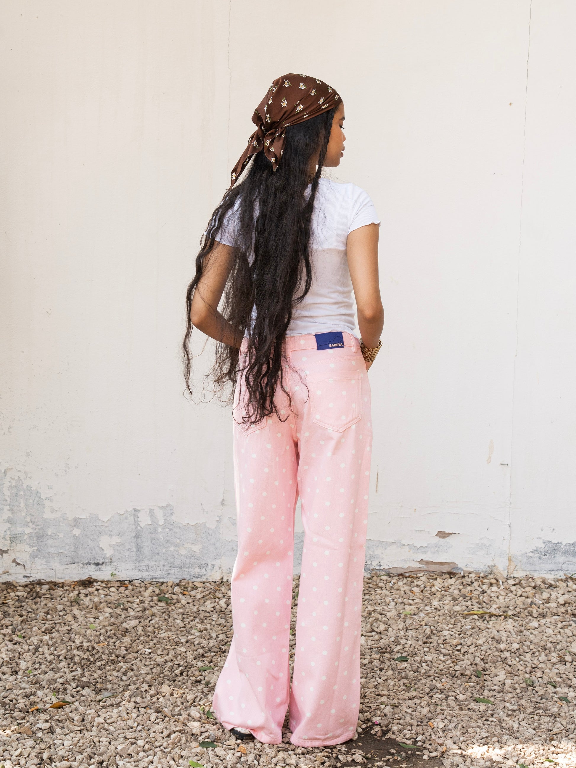The Polka Denim - Pink