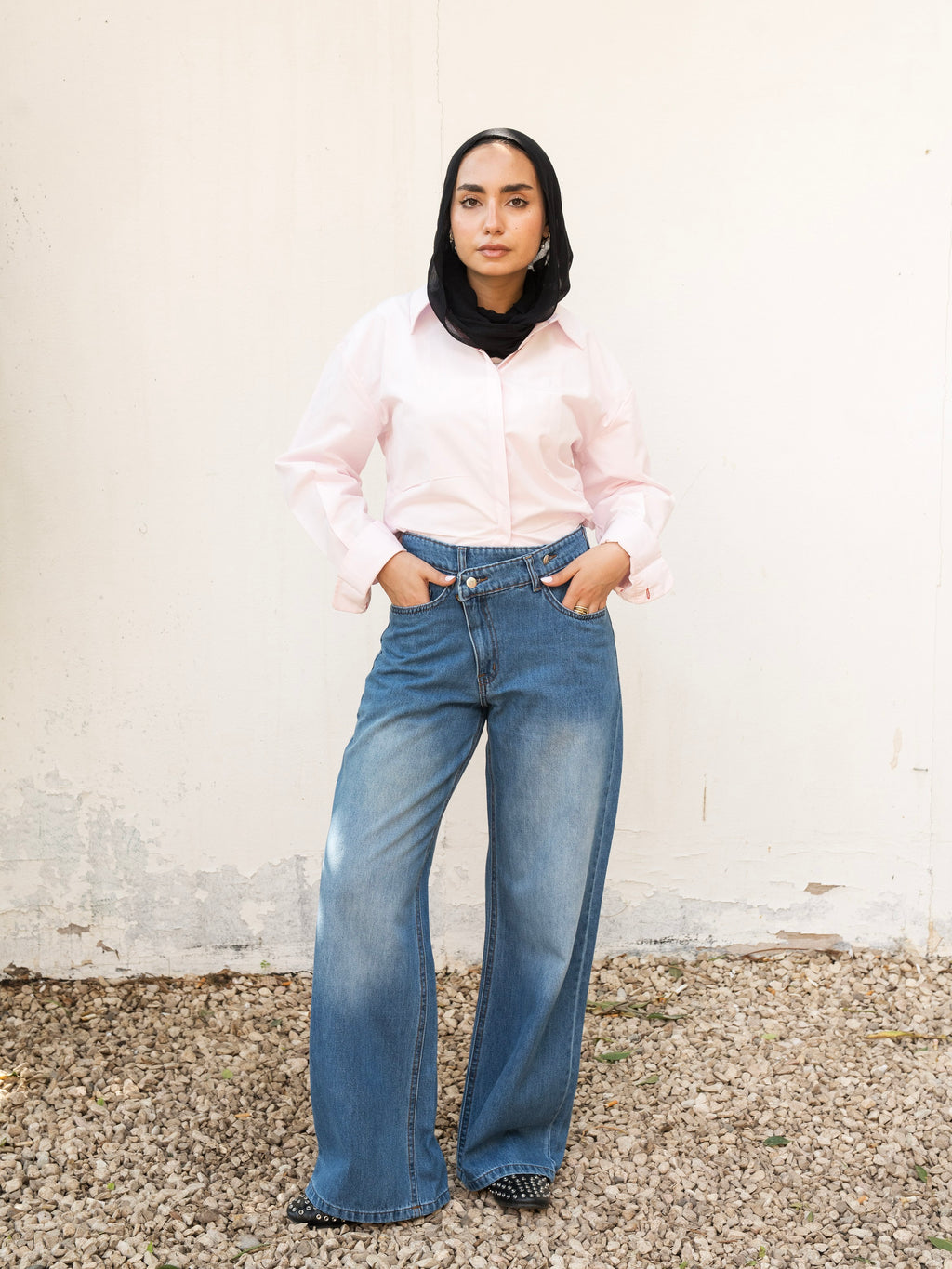 The Cross Button Denim - True Blue
