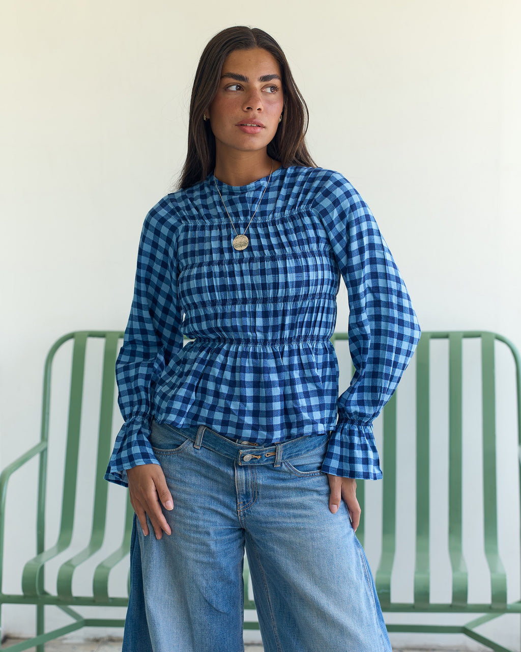 The Smocked Gingham Blouse