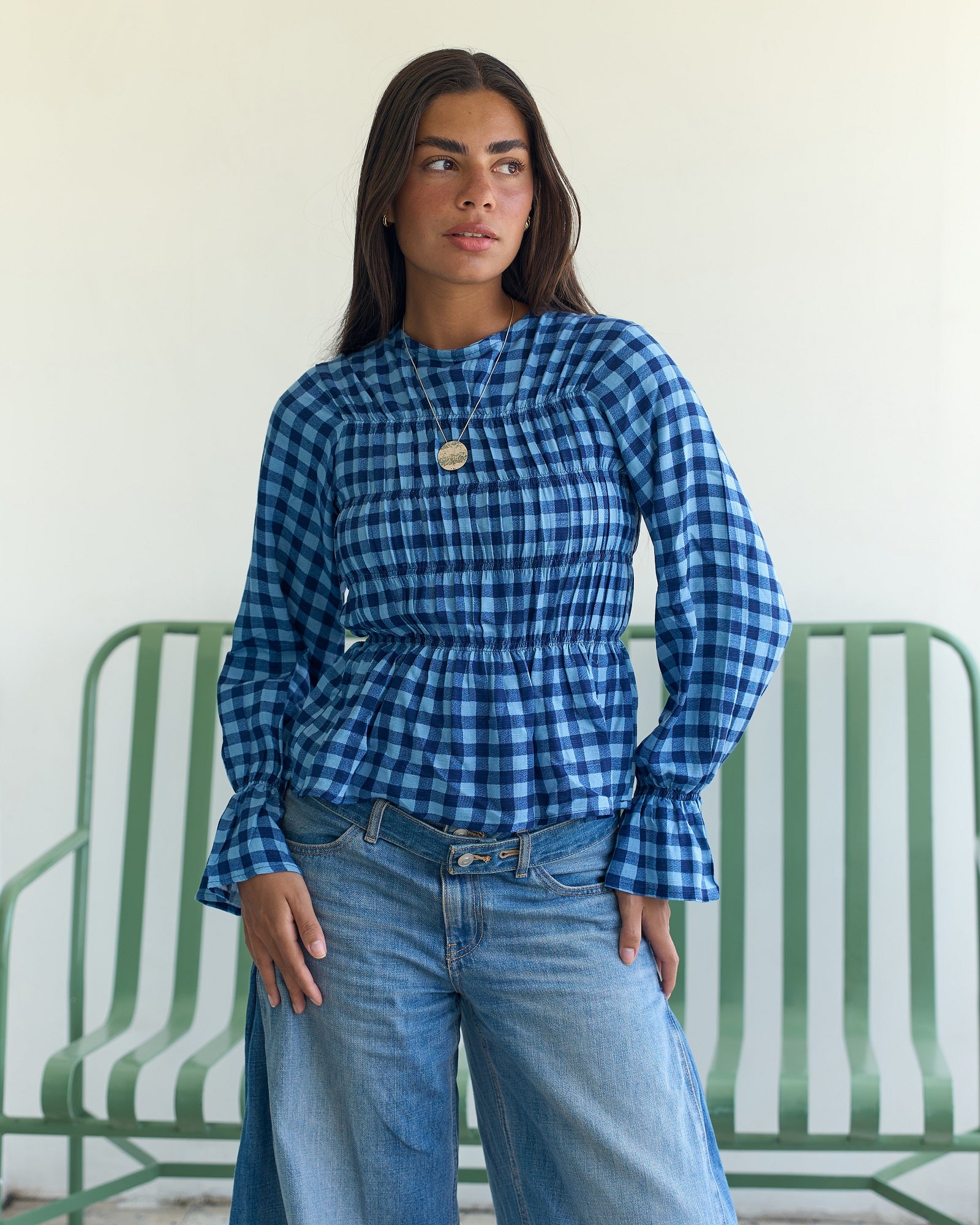 The Smocked Gingham Blouse
