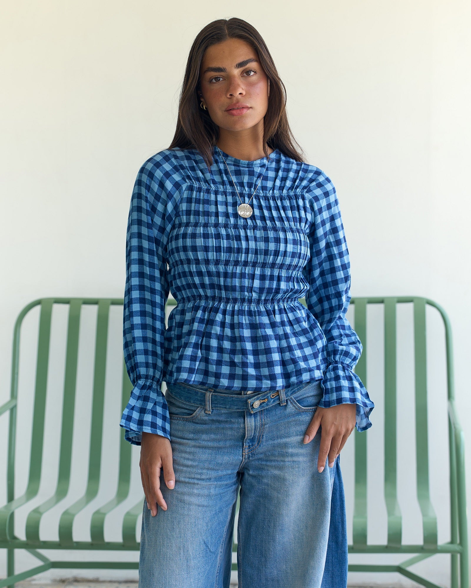 The Smocked Gingham Blouse