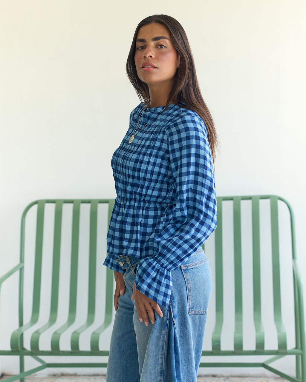 The Smocked Gingham Blouse
